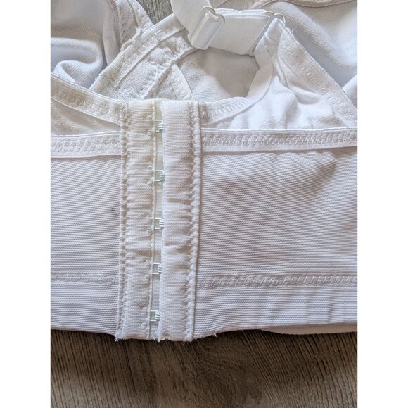 Glamorise Womens Full Figure White Cotton Lace Support Bra Size 42DD - Picture 7 of 7